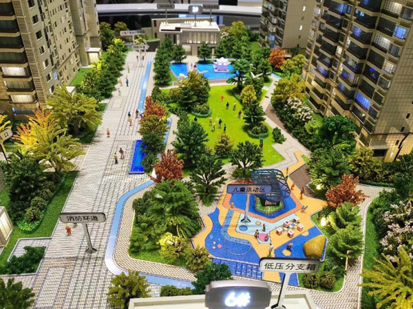 广元地产小区环境展示模型制作